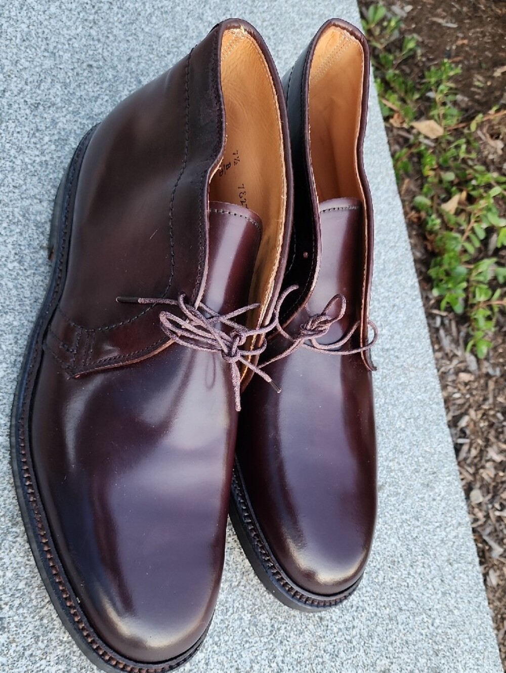 Alden 1357 Color # 8 Shell Cordovan Leather Chukka Boots size 7.5 Width B / D - Picture 13 of 16